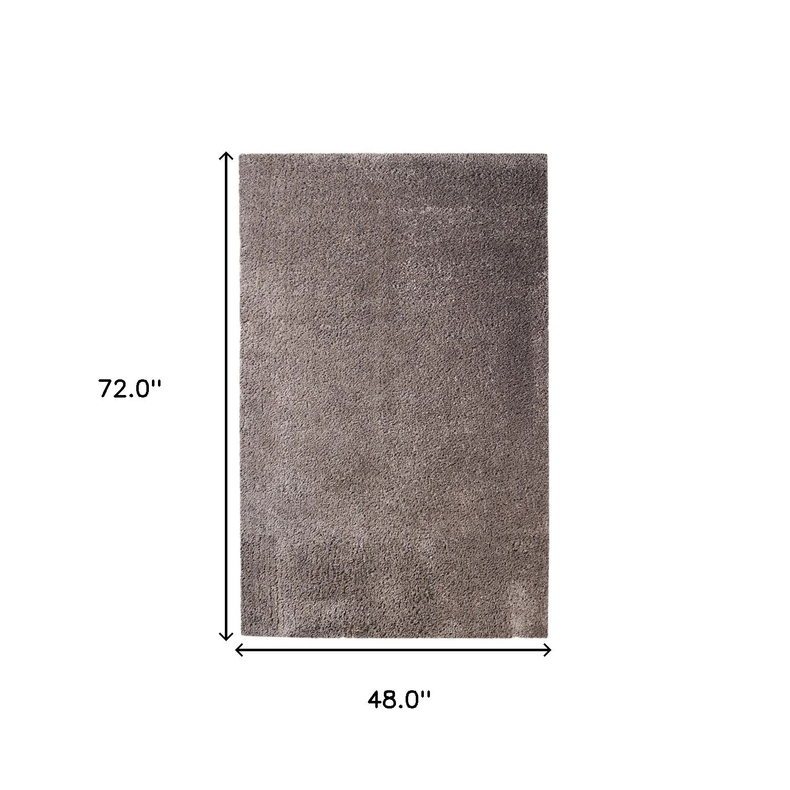 HMS Handmade 4' X 6' Beige Shag Area Rug Faux Rabbit Fur with Stain Resistance Rectangular Hallway Pattern for Living Room Use