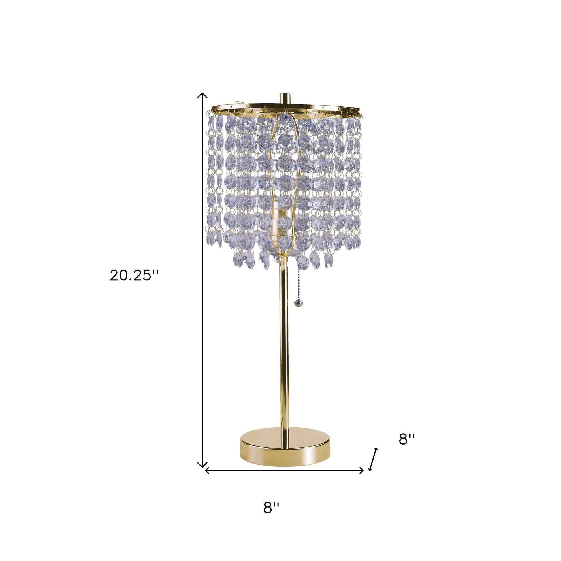 HMS 20\" European Style Gold Metal Table Lamp with Clear Drum Shade AC Powered LED for Bedrooms Offices and Studies