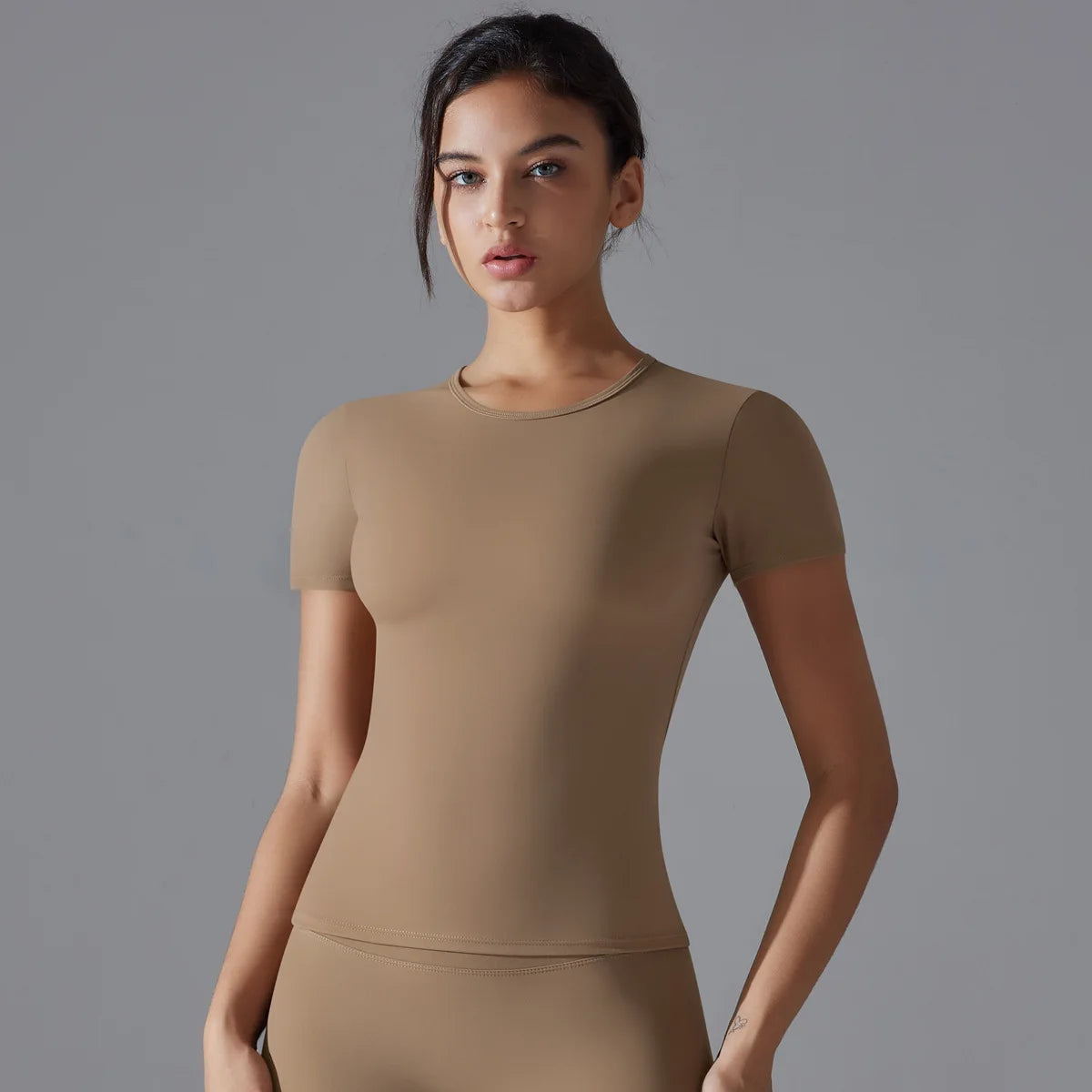 Female Short Sleeves Yoga Shirts Women Fitness Sports T-Shirts Yoga Top Quick Dry Running Tops Tights Gym Workout Push Up Clothe