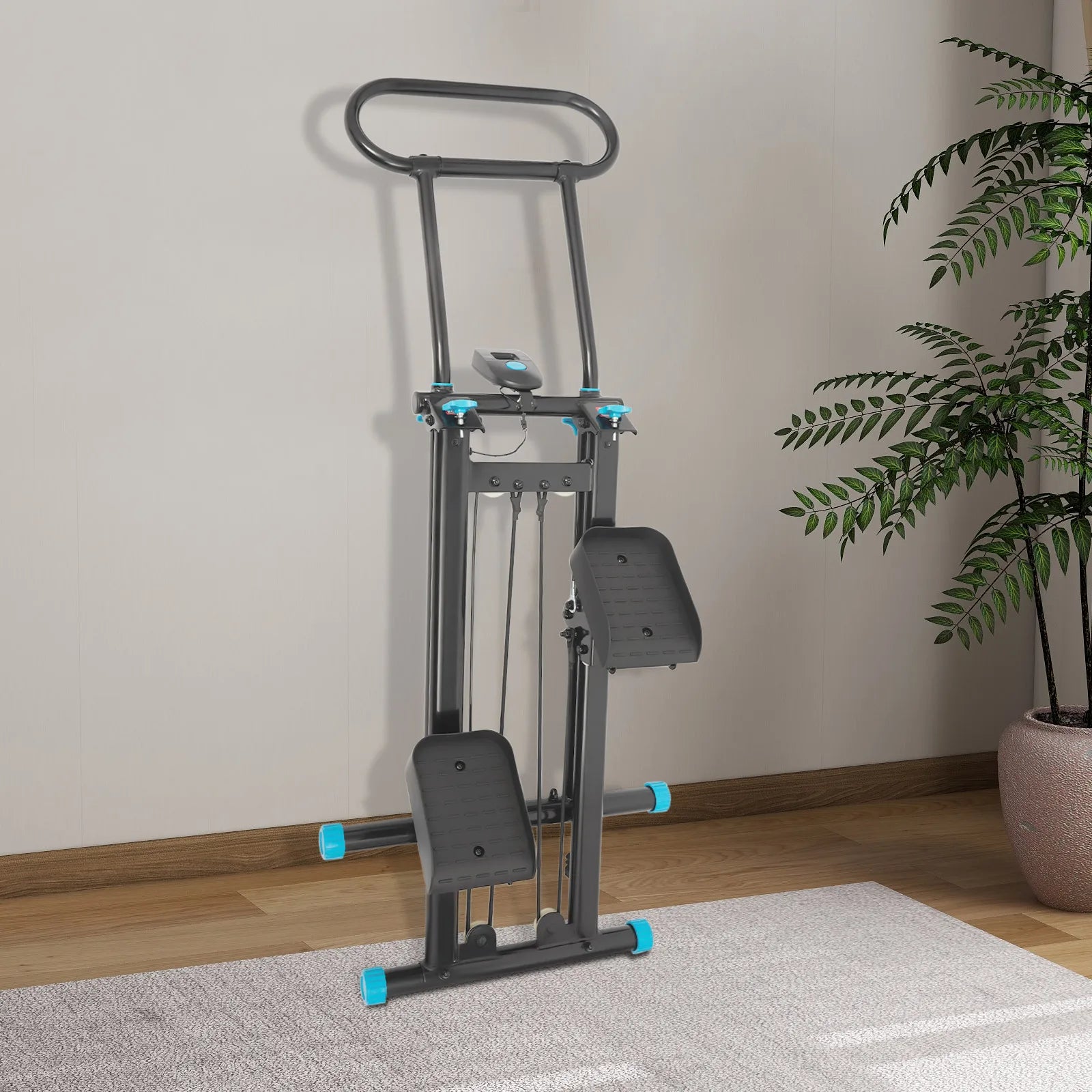 Home Foldable Step Machine Indoor Vertical Stair Climbing Machine or Full-Body Workout, Stair Stepper for Home Gym, 300lbs
