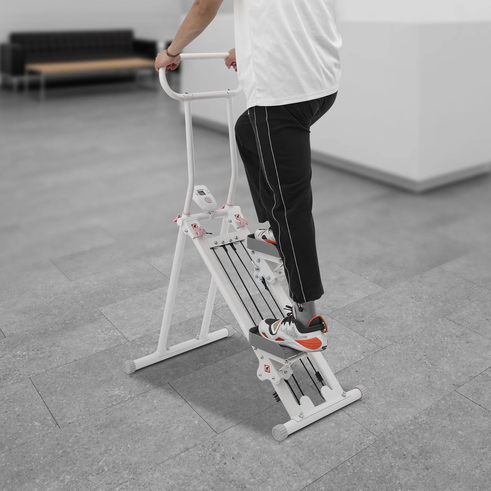Home Foldable Step Machine Indoor Vertical Stair Climbing Machine or Full-Body Workout, Stair Stepper for Home Gym, 300lbs