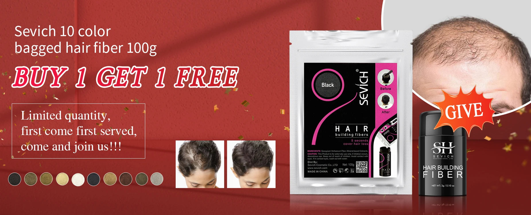 3pcs Hair Fibers Set Keratin Hair Building Styling Powder Hair Loss Instant Regrowth Thickening Powders Hairline Beard Filling