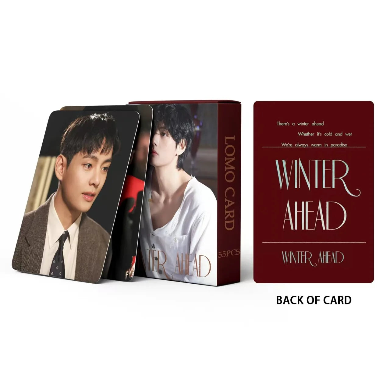 55pcs/Set Kpop TaeHyung Solo Album WINTER AHEAD Lomo Cards Idol HD Photo Cards for Fans To Collect Cards
