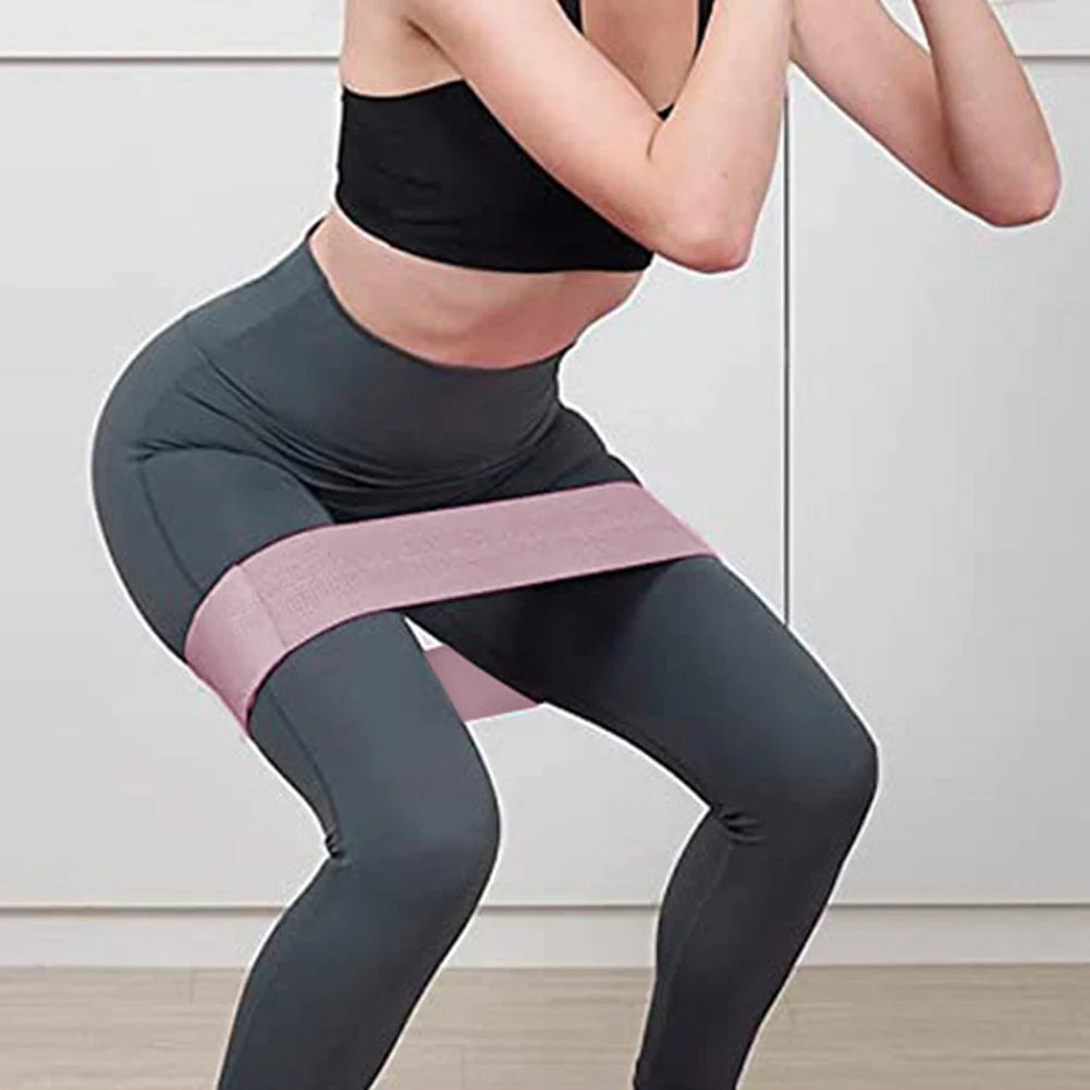 Hip Resistance Bands Anti-Slip Stretch Fitness Strips Portable Glute Thigh Elastic Bands for Home Workout