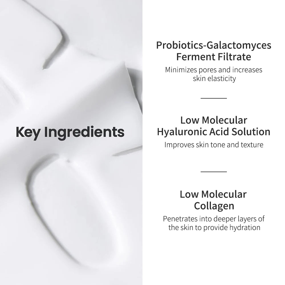 Hllozzi 34g*4 Bio-Collagen Sheet Mask w/Hyaluronic Acid & Vitamin C Hyaluronic Acid Hydrating Sleeping Mask