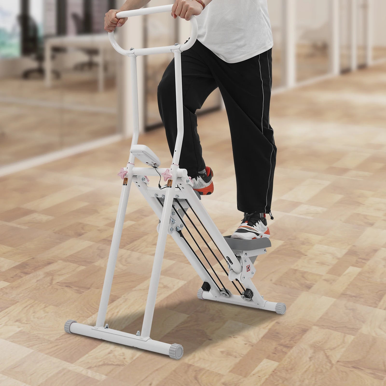 Home Foldable Step Machine Indoor Vertical Stair Climbing Machine or Full-Body Workout, Stair Stepper for Home Gym, 300lbs