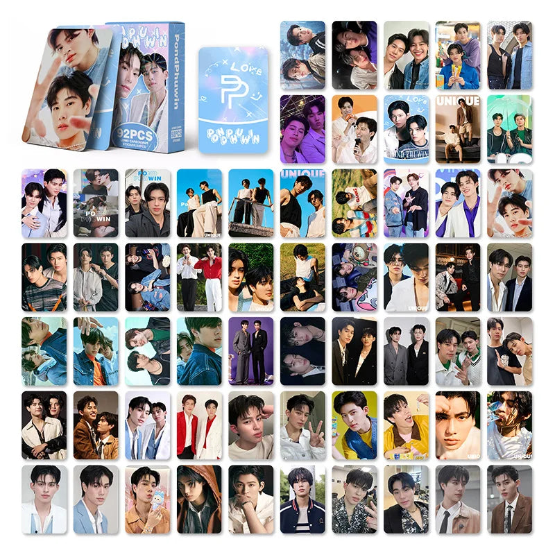 92 Small Thai Star PONDPHUWIN Photo Cards Instant Photo Cards Star Collection Cards and Self-printed LOMO Cards in Stock